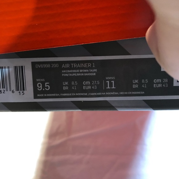 Nike Air Trainer 1 DV6998200 Hay/Baroque Brown/Taupe Size 9.5 men, 11 women’s - Picture 10 of 13